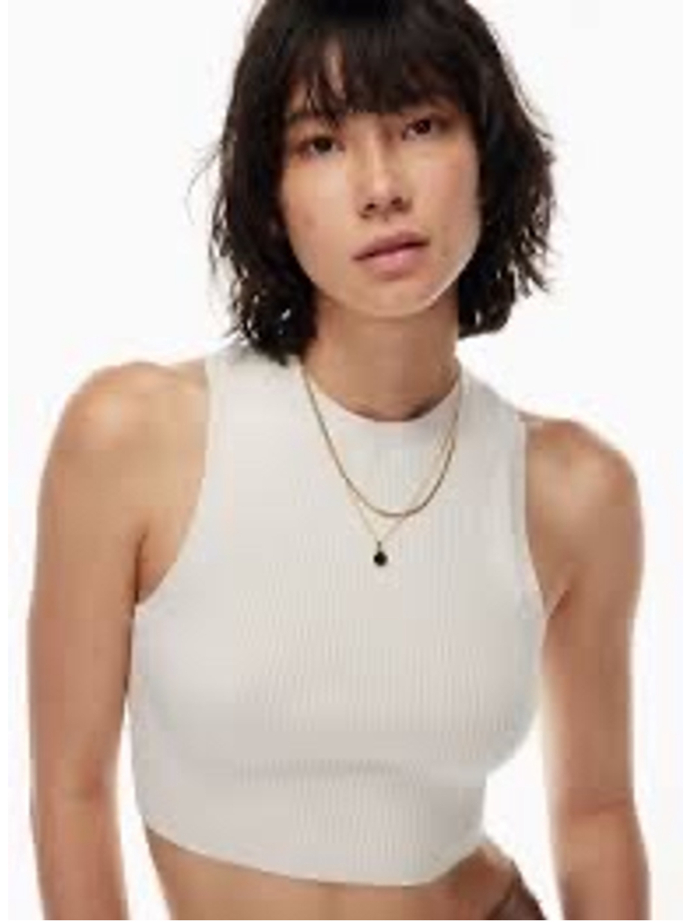 Women's Aritzia Wilfred Reso Brown Ribbed Knit Tank Top M